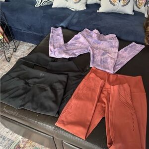 CALIA Women's BUNDLE
Black, orange & Purple Leggings Active Lifestyle Workout